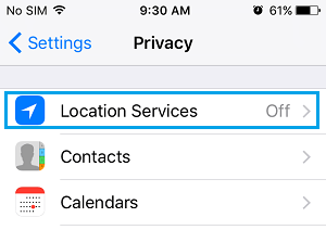 Turn Off Location on iPhone