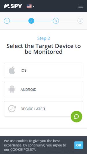Choose Device to Set up mSpy for Spying