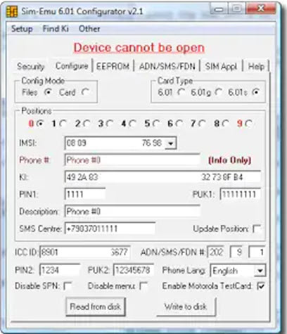 Set Up SIM-EMU to Clone SIM Card Easily