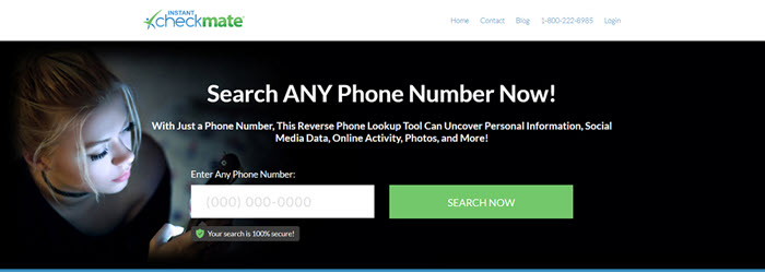 Spy on iPhone via phone lookup site