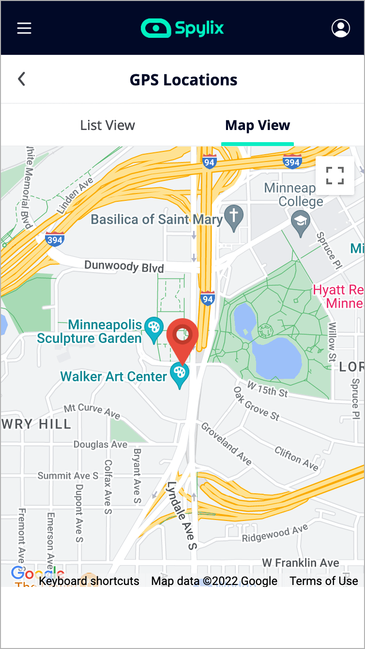 Spylix iOS GPS Location Details