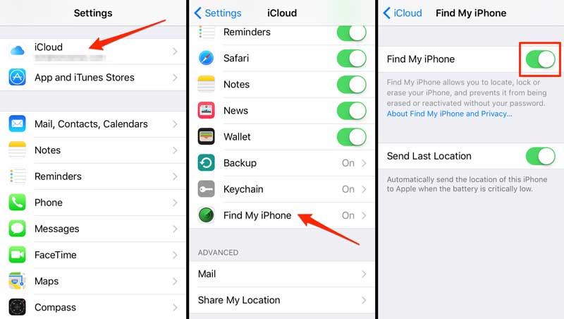 Use iCloud iPhone Locator to Access iPhone Location without App