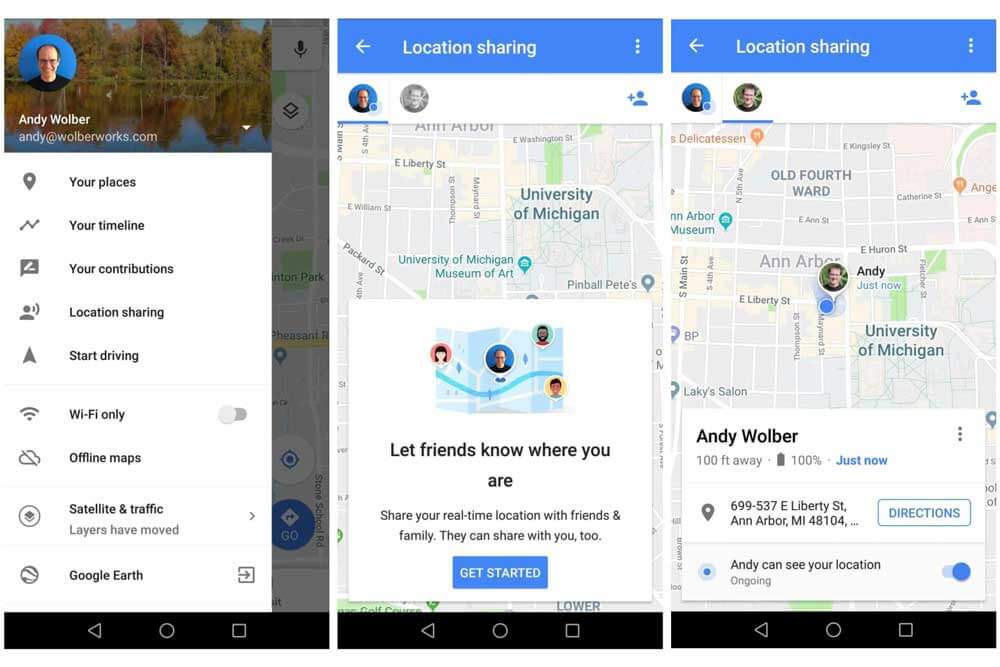 Location Sharing as a Locator Map on Google