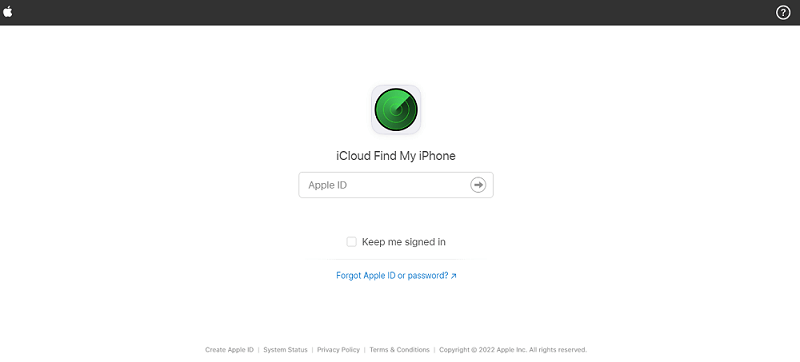 Log in to iCloud to Track IMEI Number