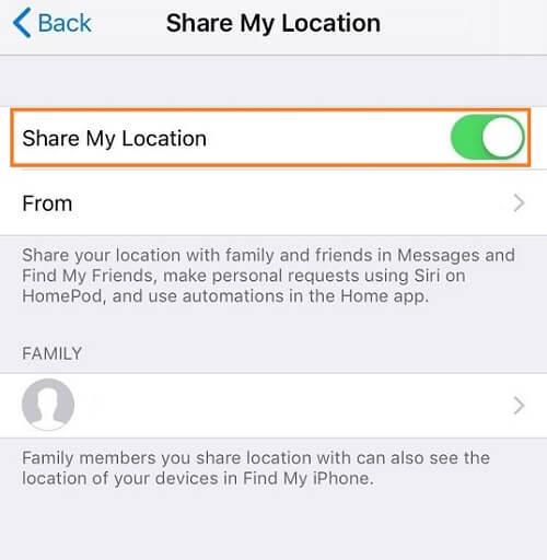 Stop Sharing Location by Using Another Phone