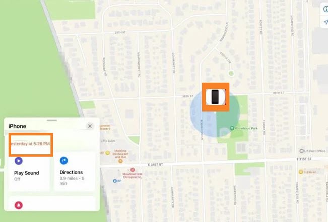 Track the dead iPhone using Find My
