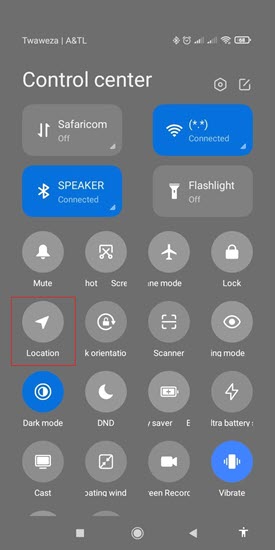 Turn On or Off Location to Add the location shortcut for Phones