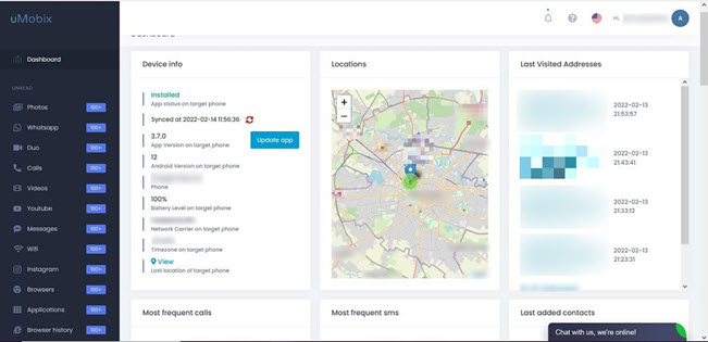 uMobix spy app