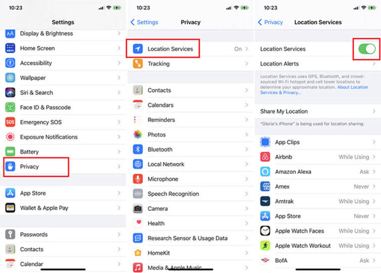 Use the Phone's Setting Tab to Make Your Phone Impossible to Track for iPhone Users