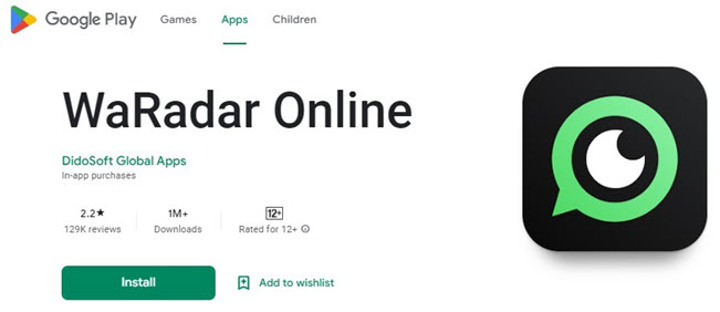 WaRadar app