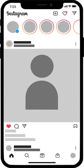 Utilizza l’instagram di un amico