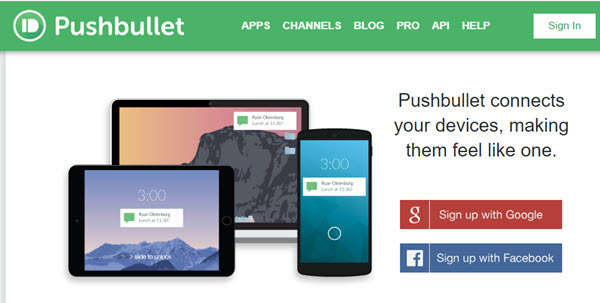 iPhone監視アプリ Pushbullet