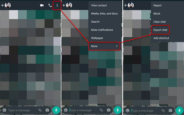 WhatsApp sohbet geçmişini dışa aktar